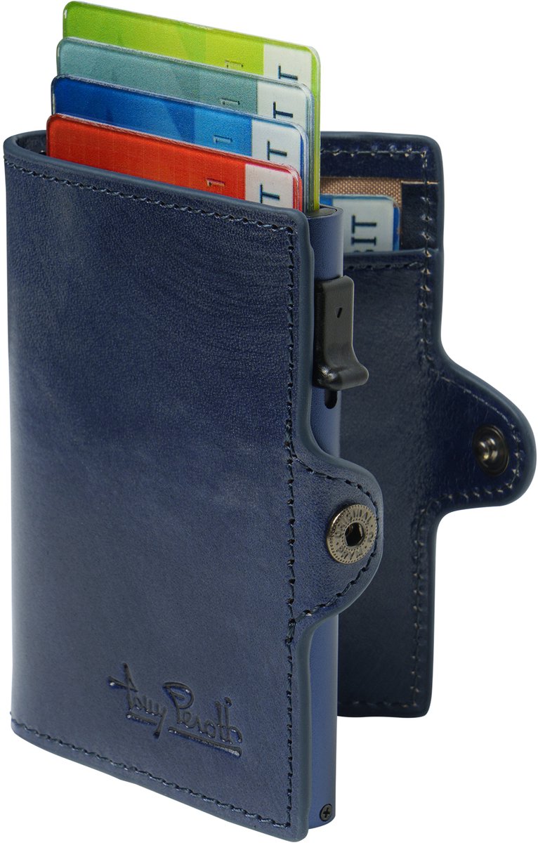 Tony Perotti Van Gogh Dames & Heren Pasjeshouder - Leer - rfid - Blauw