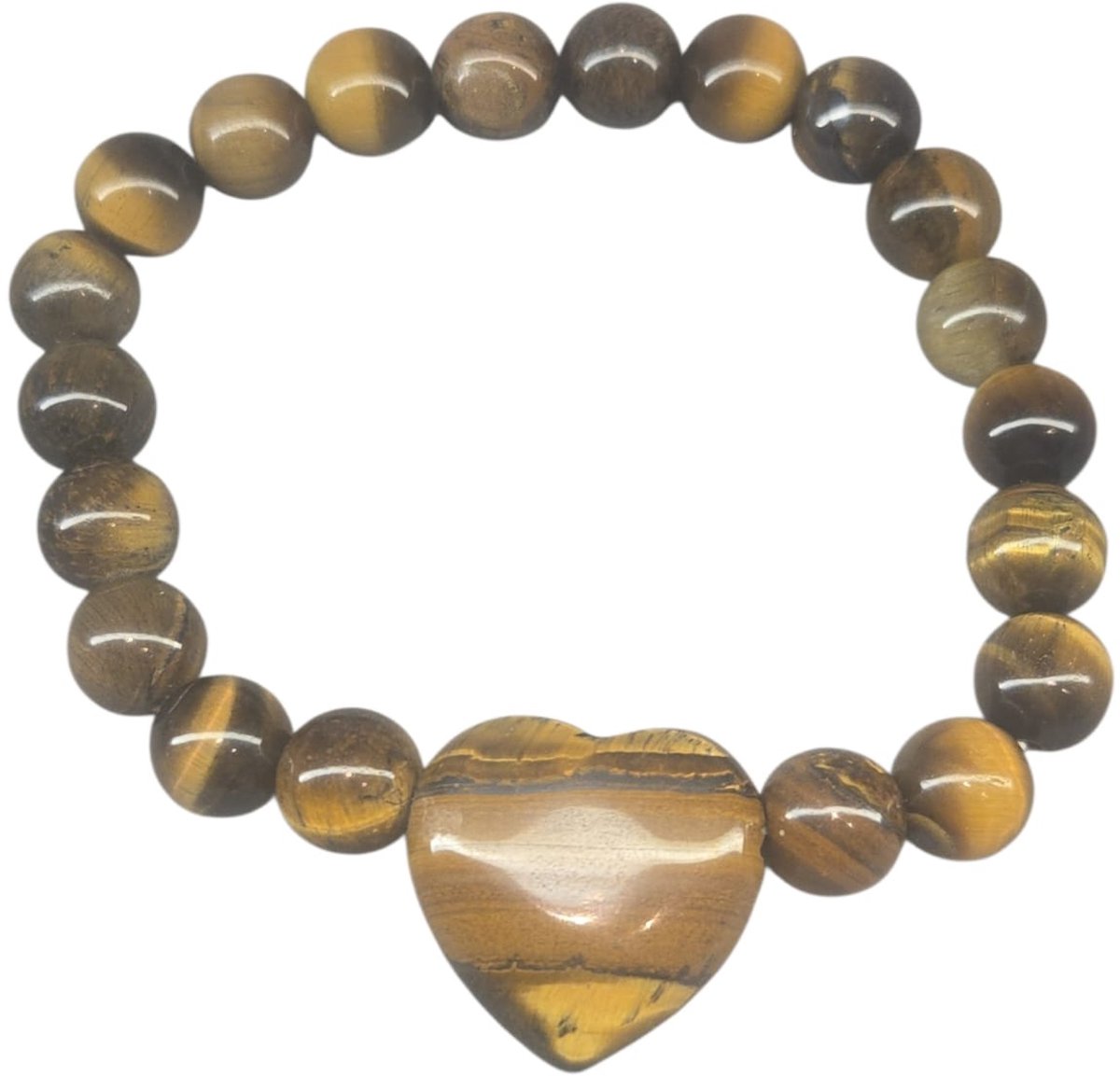 Tijgeroog armband elastisch.