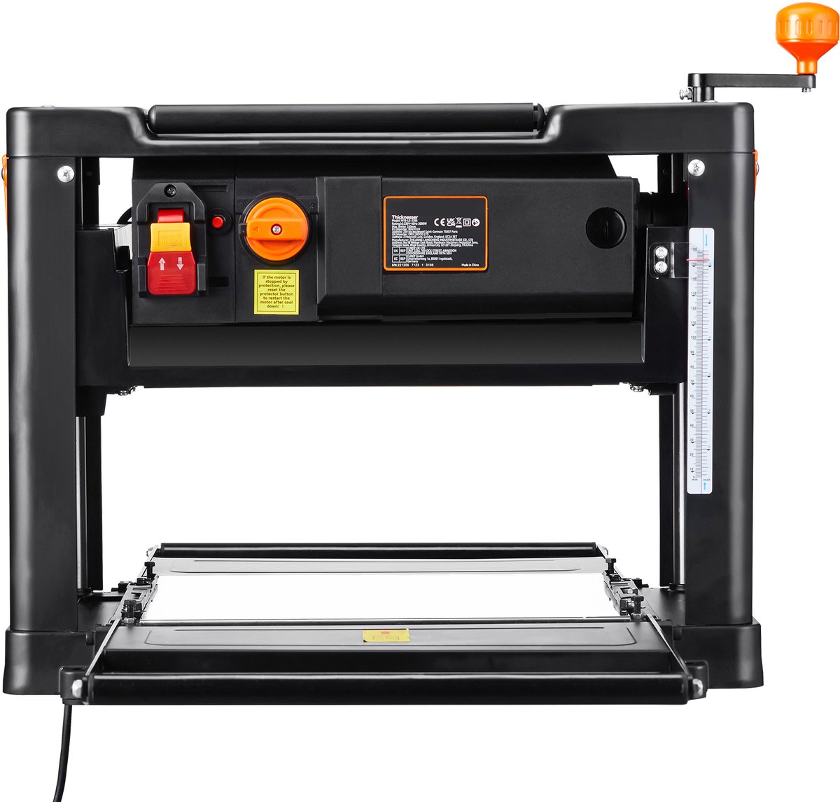 Elektrische Hout Schaafmachine - Two Speed - 2000 W Vermogen - 13 Inch Werktafel - Driemessen - Voor Houtbewerking