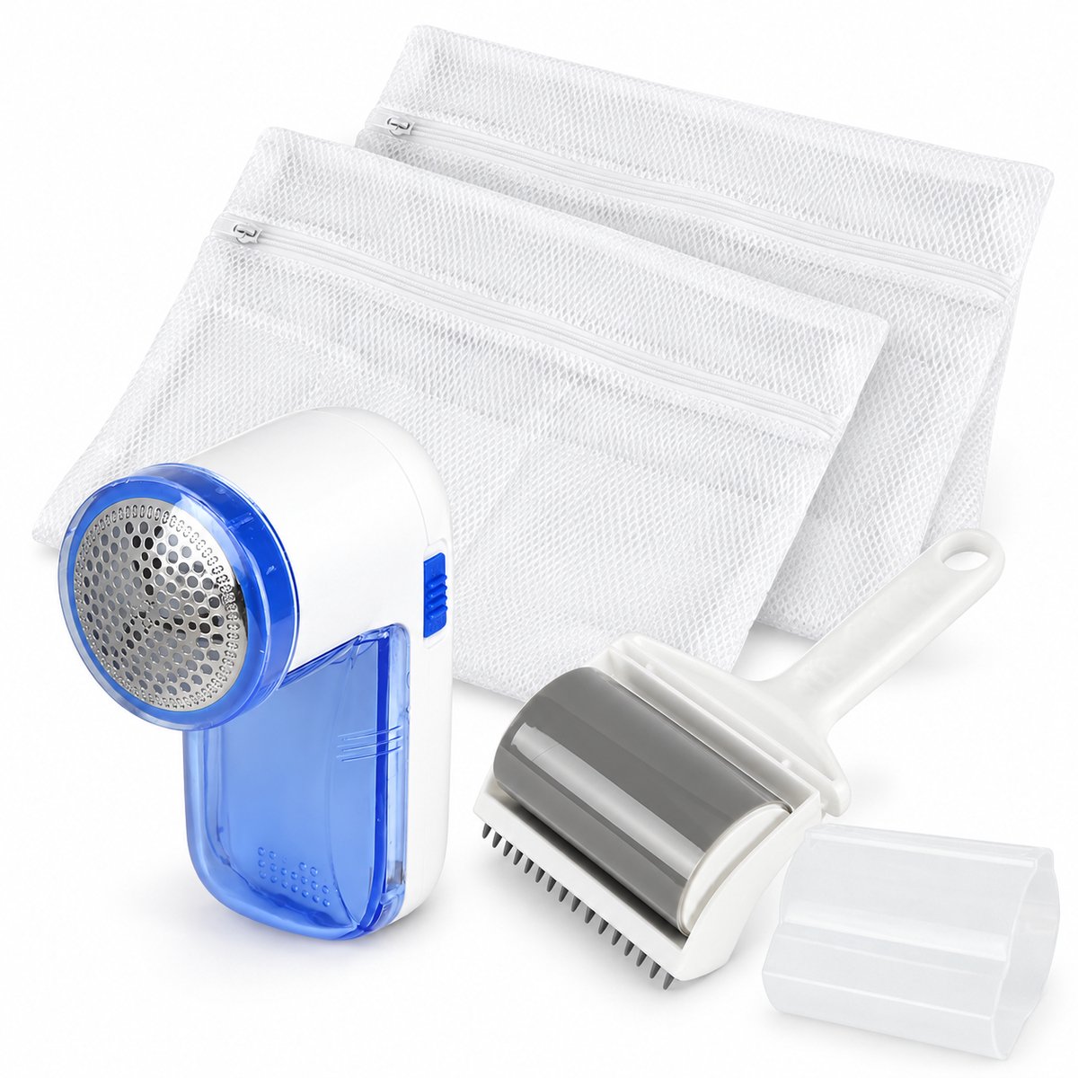 Kledingonderhoud set - Pluizentondeuse - Herbruikbare kledingroller - 2 wasnetten 40 x 30 cm