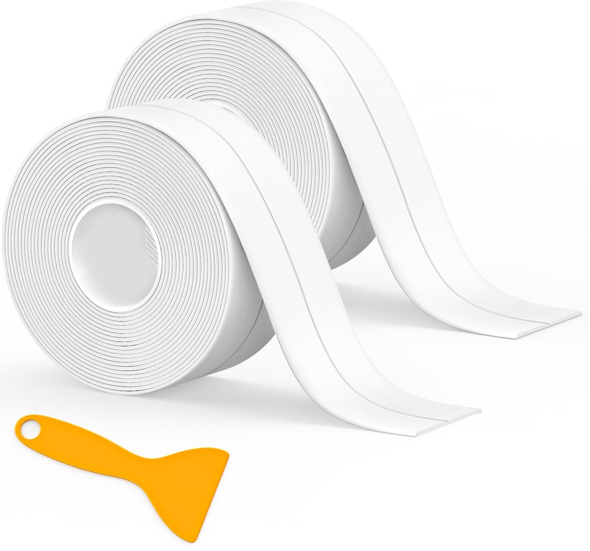 Badkamer afdichtingsstrip, 2 rollen waterdichte afdichtingstape voor badkamers, zelfklevende afdichtingsstrip voor - ShopVlot