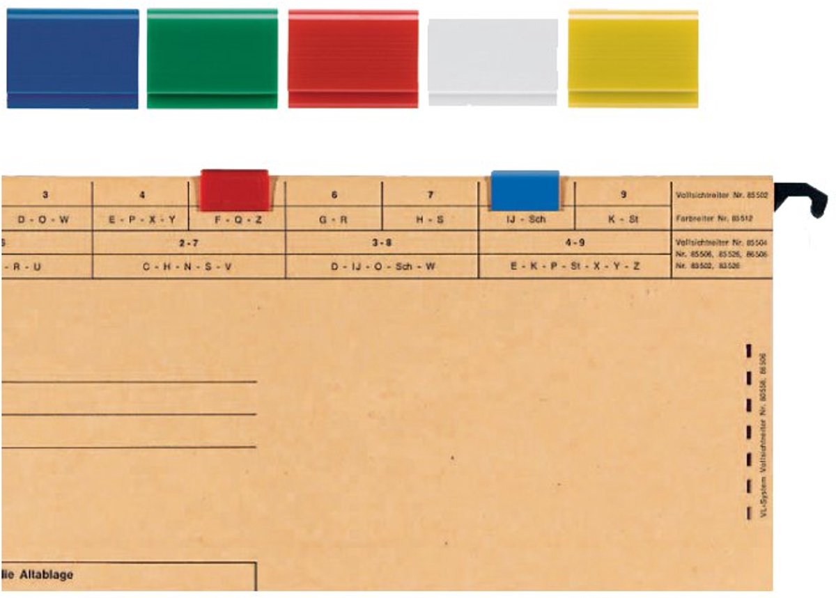ELBA kleurrijders PVC, geel, 20×5×16 mm, 25 stuks