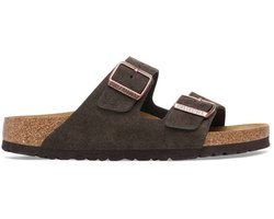 Birkenstock Arizona Suède Bruin Smal Voetbed Unisex Slipper - Maat 43