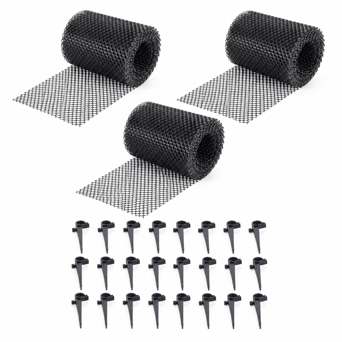 Bladvanger Dakgoot - 3 Rollen van 6 m x 15 cm - Totaal 18 m - 24 Haken