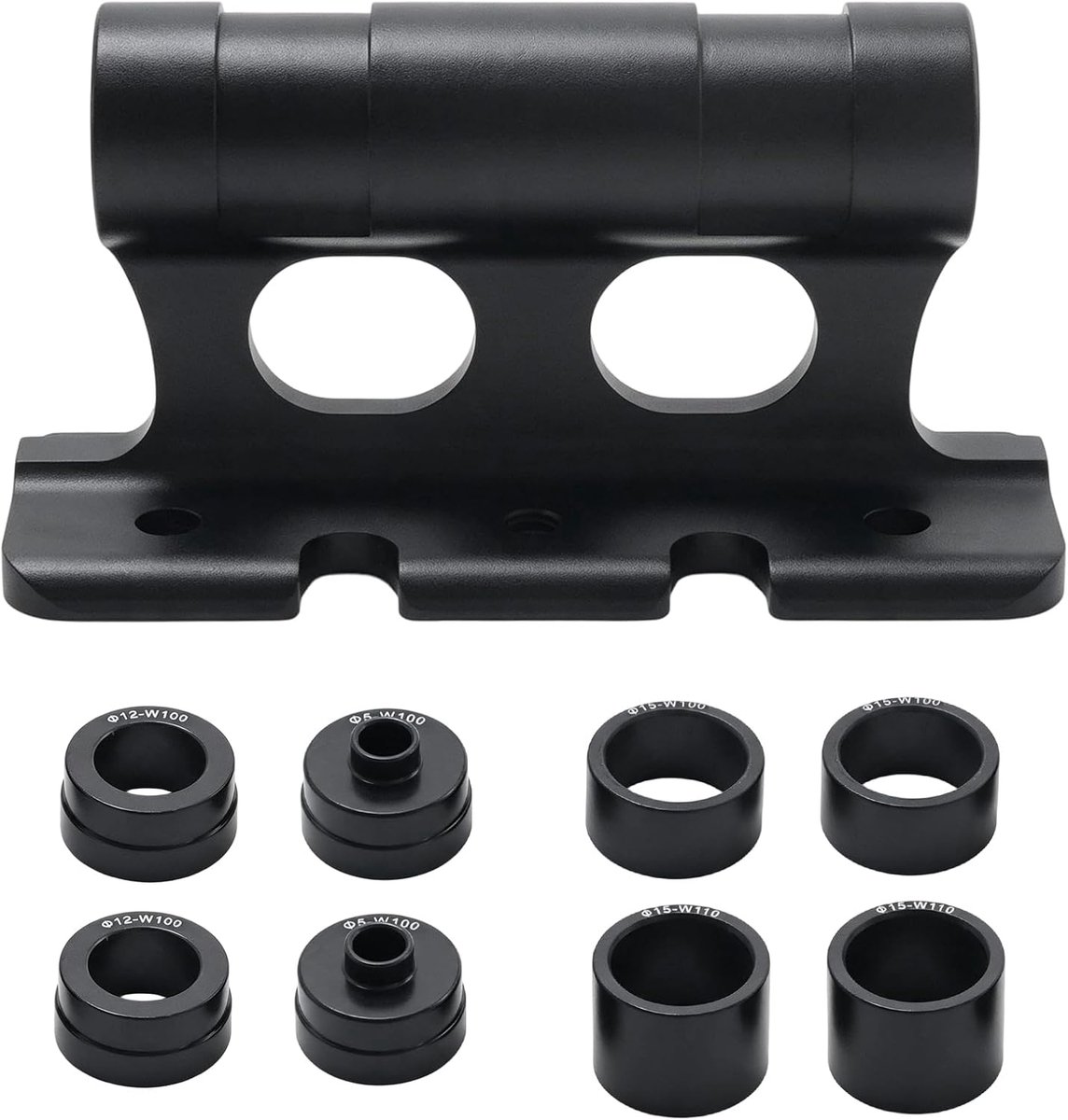 1 set fietsvorkhouder met 8 adapters, aluminiumlegering, fietsvorkklem, universele houder voor transport, garage en - ShopVlot