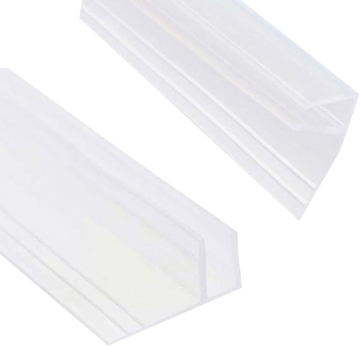 Doucheaftichting 200 cm F-vormig - rubberen reserveafdichting - waterafstotend - geschikt voor 6 mm glasdikte - ShopVlot