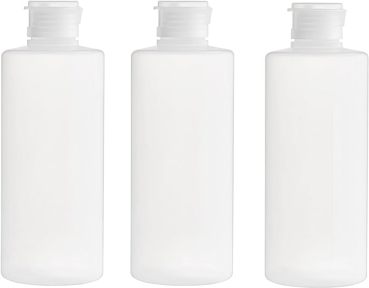 Squeeze fles 3Pcs 100ml - transparant plastic - flip cap - ideaal voor reizen - ShopVlot