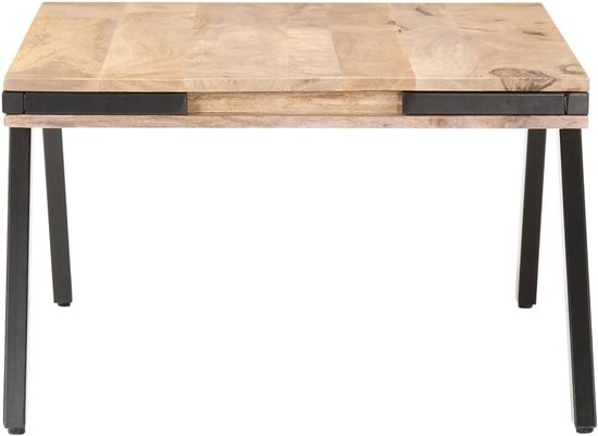 Massief mangohout eenvoudige salontafel 114x65x40 cm — afbeelding 5