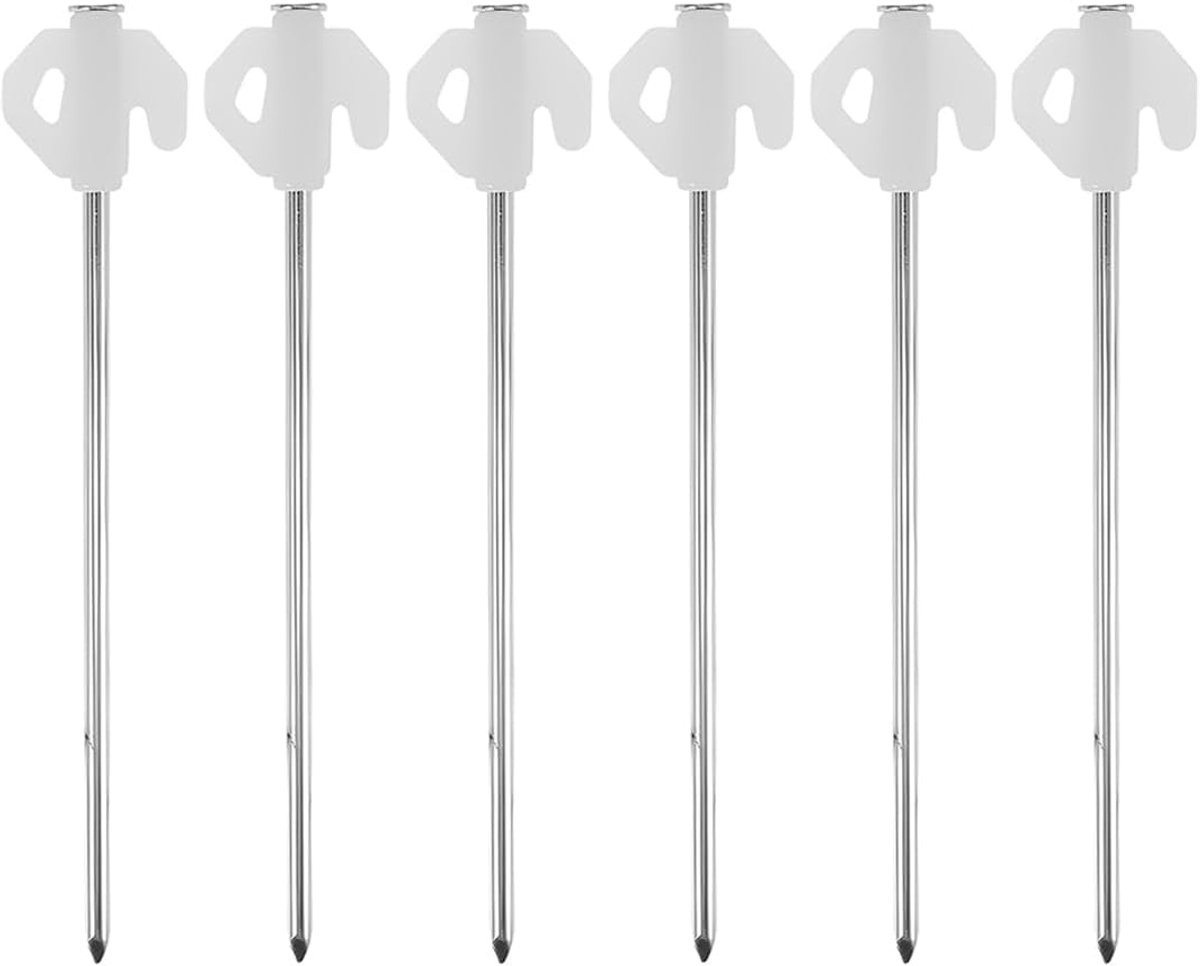 Pack of 5 Luminous Tent Pegs Camping Glow Effect Tent Pegs for Tent Tarpaulin Gazebo Accessories Visible at Night for - ShopVlot