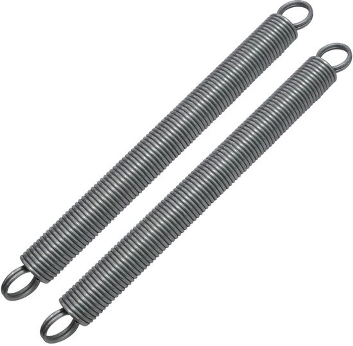 Set van 2 trekveren - dubbele haak - RVS-spiraalveren - 102 mm lang
