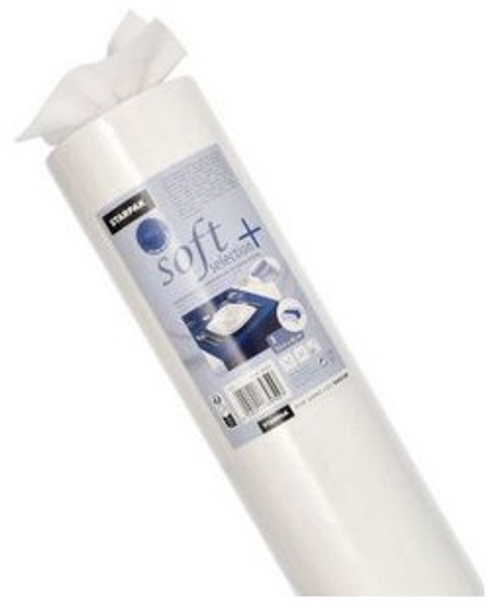 Tafellopers, stofkarakter, nonwoven "soft selection plus" 24 m x 40 cm wit
