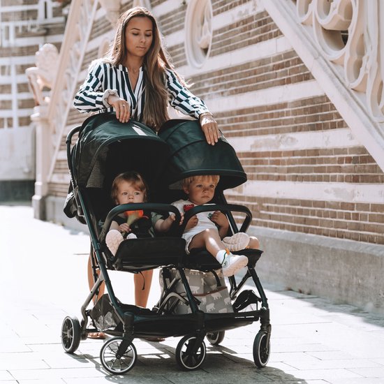 Deryan Luxe Rolo X2 Dubbele Buggy - Duo Buggy - Nougat van Merkloos — afbeelding 5