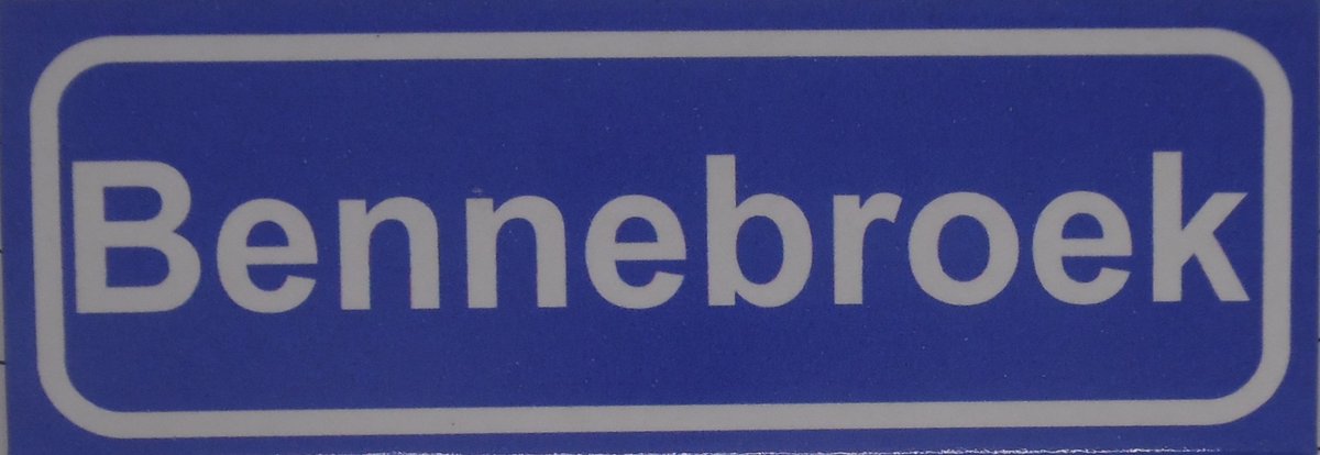 Souv© - koelkast magneet - plaatsnaam bord - kombord - souvenir - koelkastmagneetje - relatiegeschenk Bennebroek