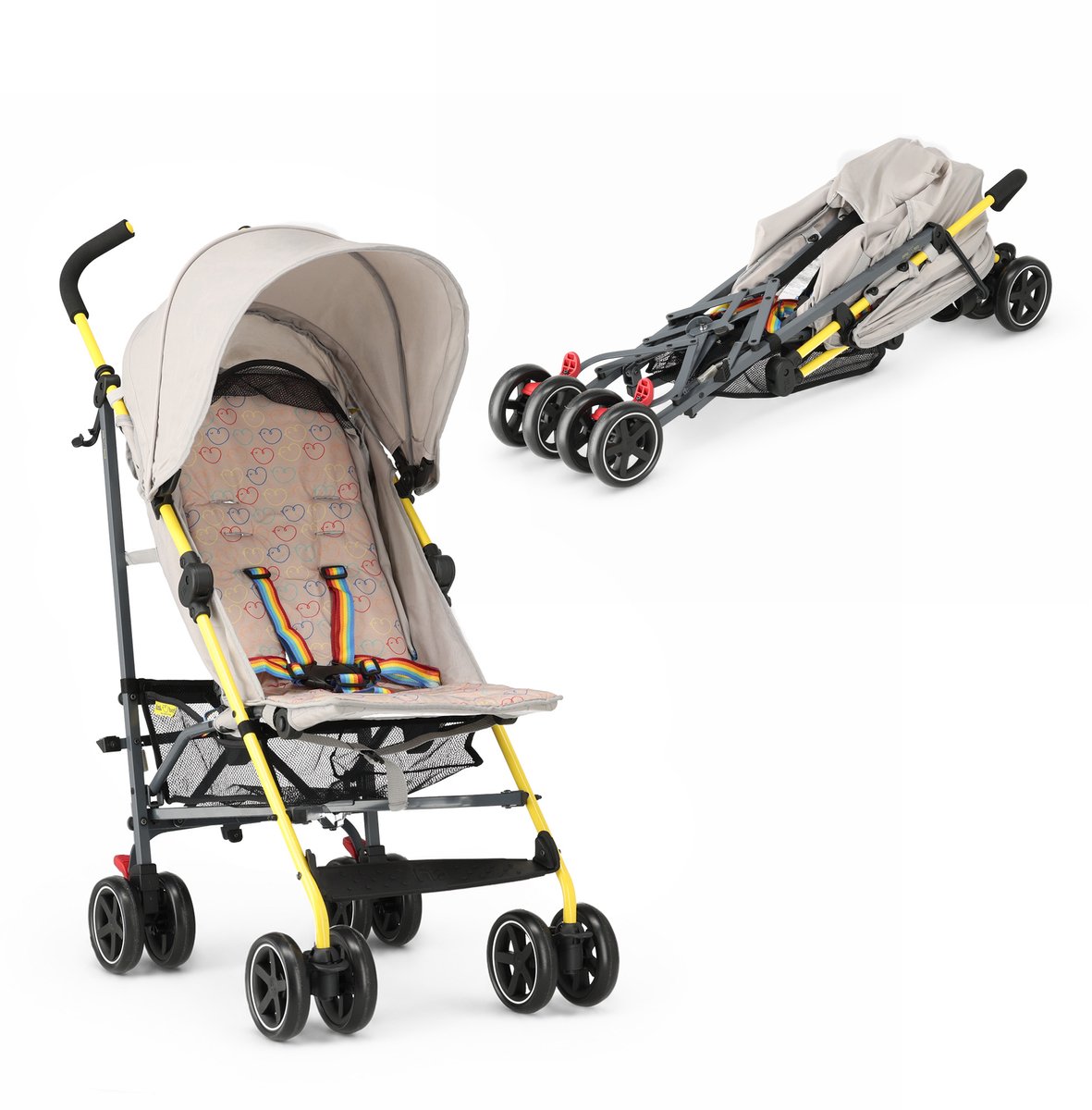 Mooiys Paraplu Buggy Inklapbaar - Kinderbuggy Compact - Cream