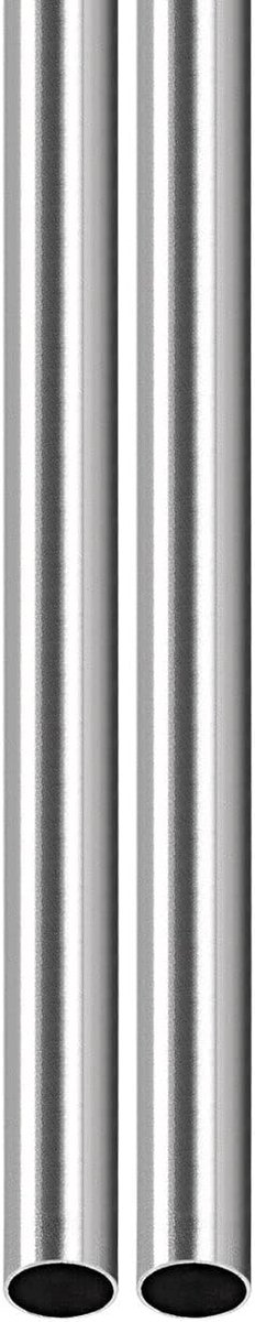 Rvs pijp 9mm x 0.4mm x 250mm - 2-pack - gepolijst staal - ideaal voor machine apparatuur - ShopVlot