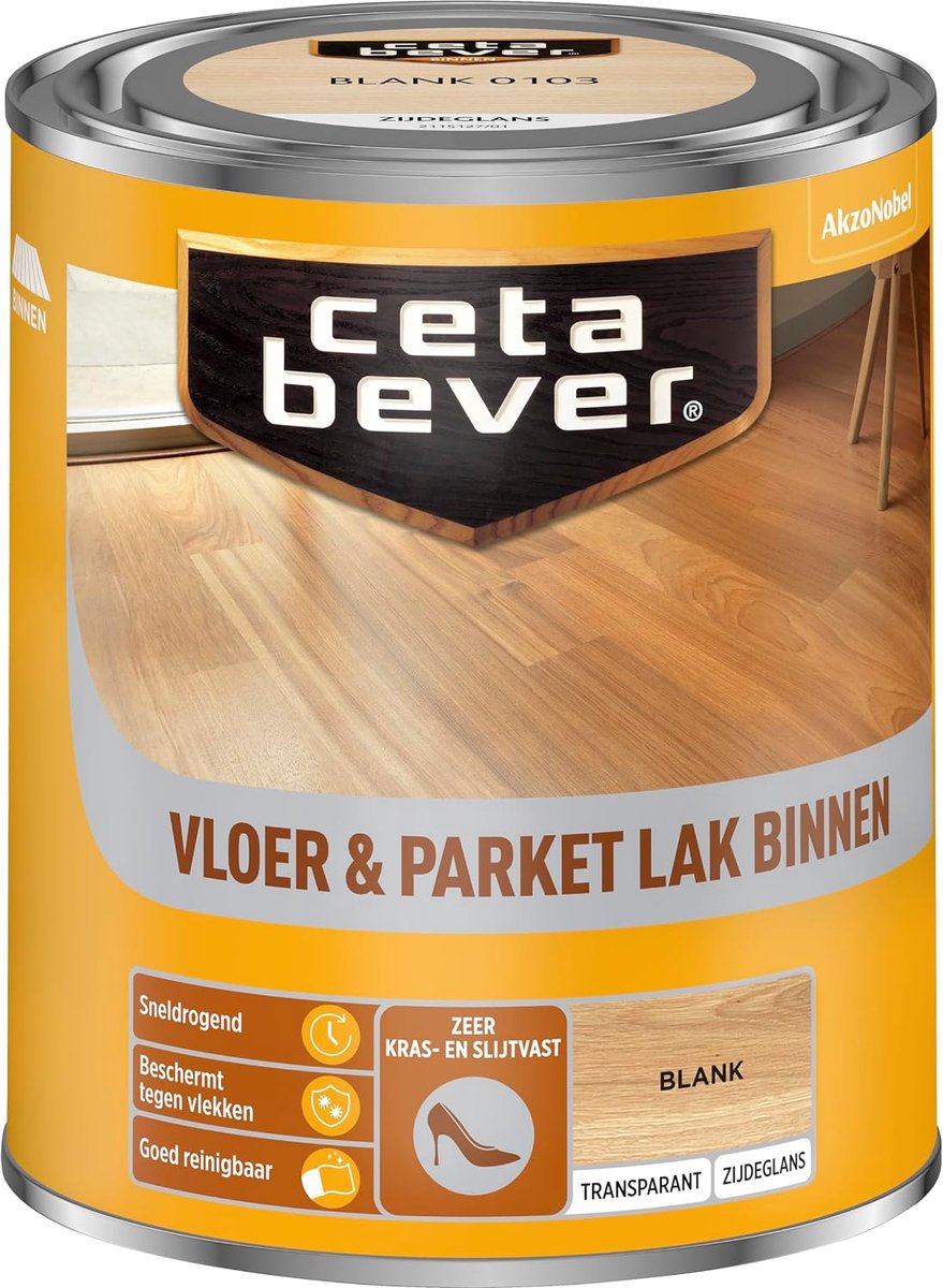 Vloerlak - Satin - Blank - Maximale kras- en stootbestendigheid - ShopVlot