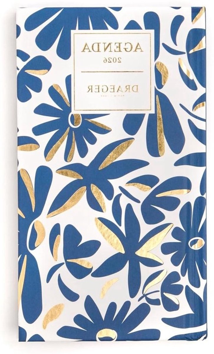 Agenda 2026 - Planner en kalender - Voor dagelijkse organisatie - FSC-gecertificeerd papier - 9 x 16 cm - Blauw en wit