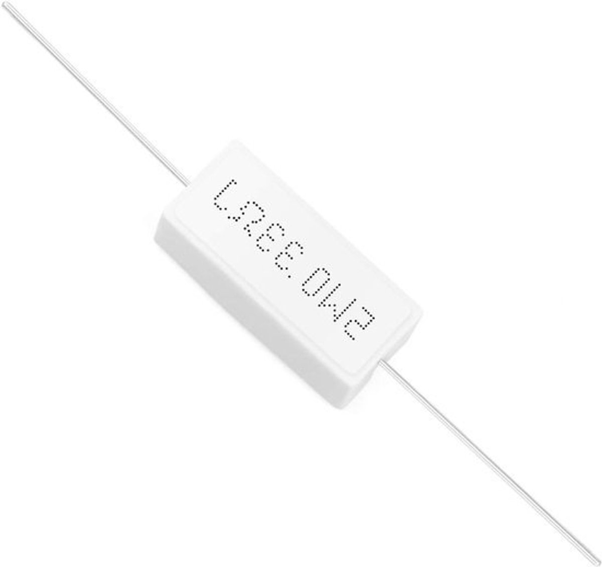 Cementweerstand - Draadgewonden inductor - Voor elektronicareparatie - 5 W vermogen - 10 stuks - Grijs