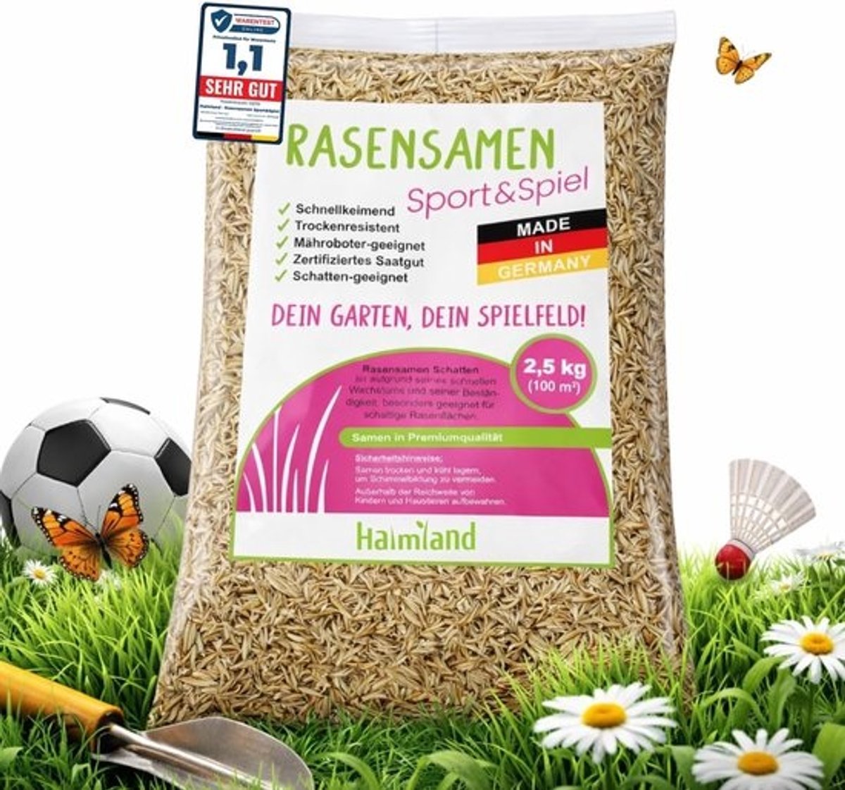 Snelkiemend graszaad - Gazonzaad - Voor sport en spel - Duurzaam en droogtebestendig - 25 kg voor 100 m²
