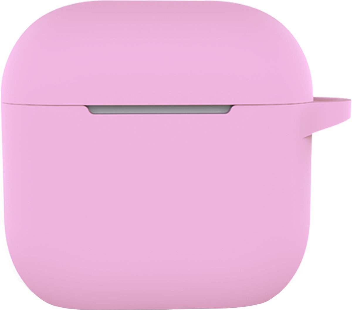 Hoesje - Geschikt voor Apple AirPods 5 - met Clip - Siliconen Hoes - Silicone Case Cover - Flamingo