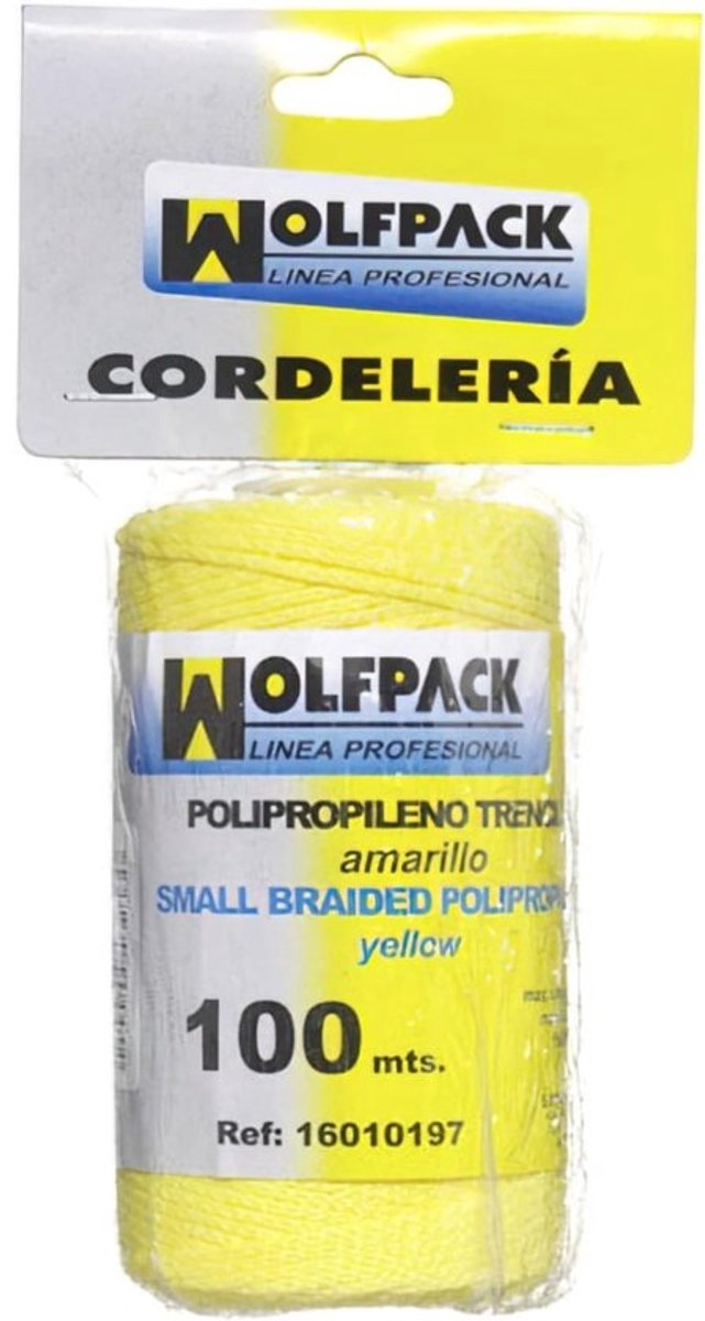 Polypropyleentouw - Was- en kledinglijn - Voor diverse toepassingen - Rol van 100 meter - 100 meter - Geel