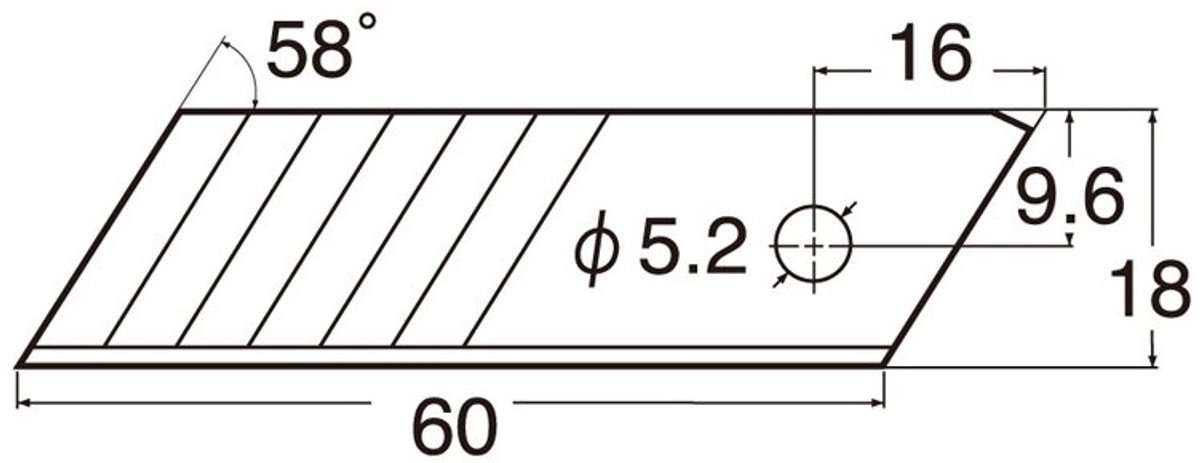 NT Cutter vervangmesjes BL1P, 18 mm, 10 stuks