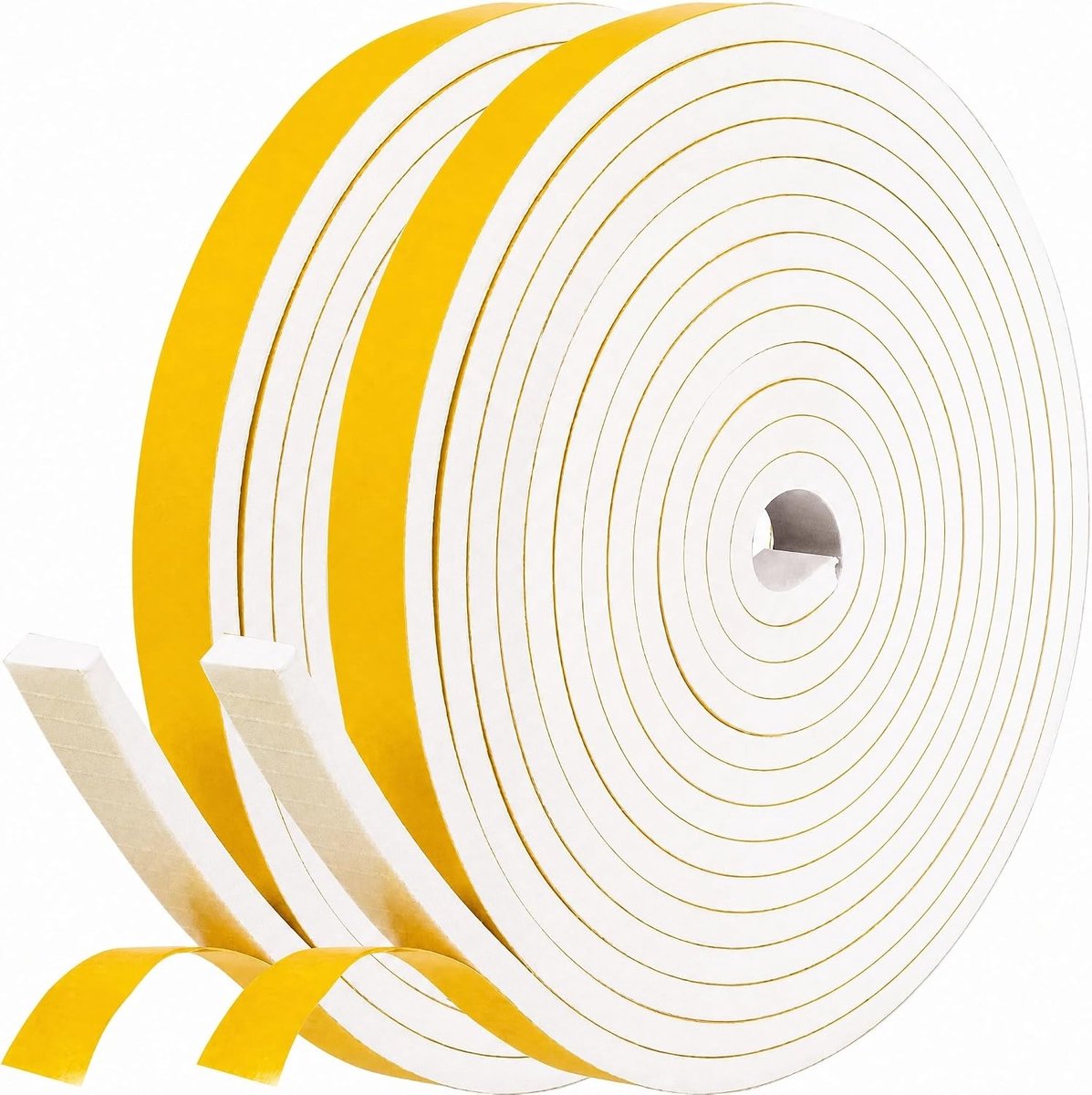 Zelfklevende afdichtingstape voor deuren en ramen, 10 mm x 6 mm, 6 m rubberen tochtstopper voor isolatie en energiebesparing