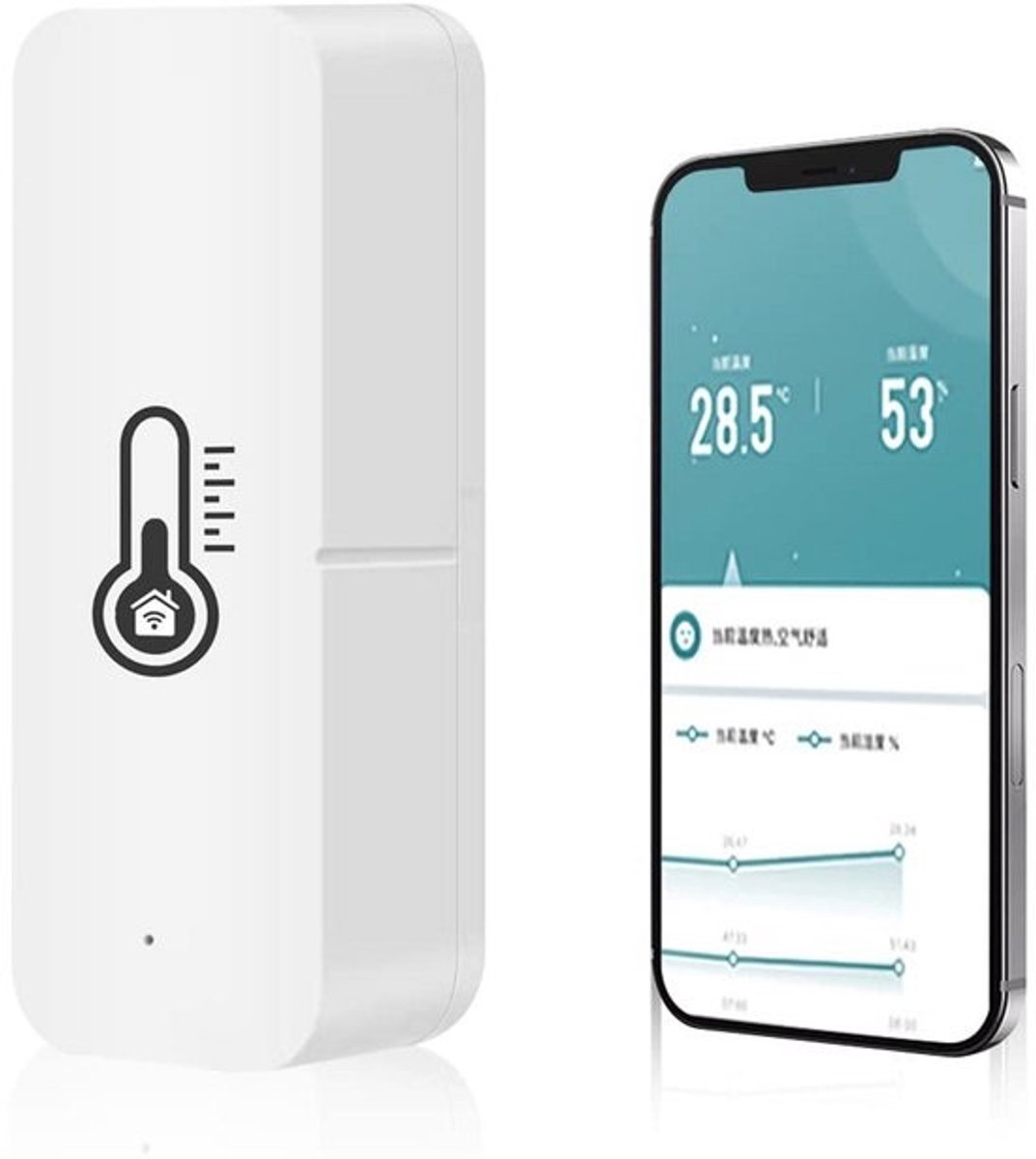 Slimme wifi-thermometer en hygrometer met app en dataopslag