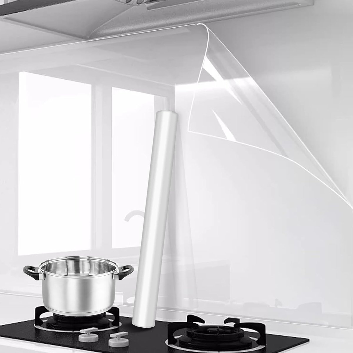 Doorzichtige Zelfklevende Plastic Rol - Muurbeschermer - Zelfklevende Vinylverpakking - Spatscherm Voor De Keuken