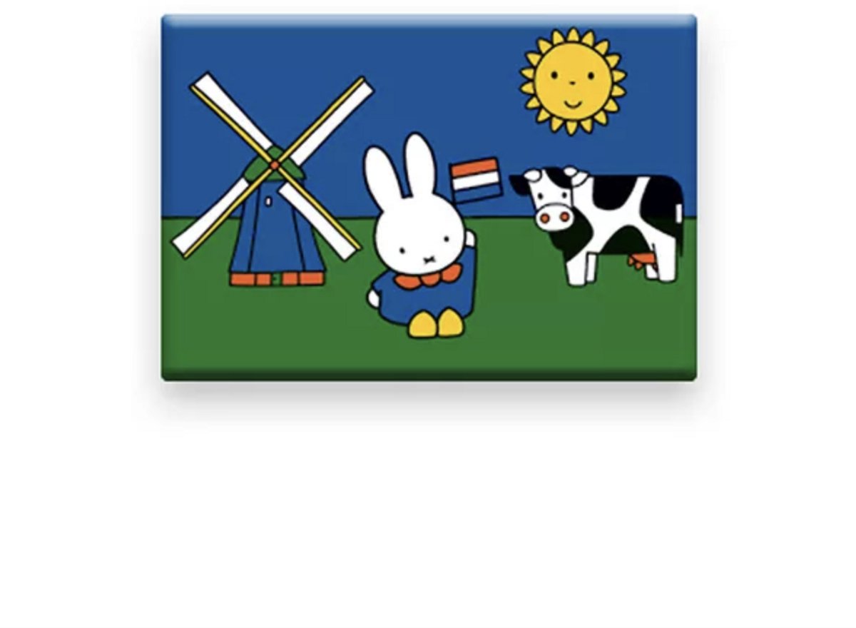 Nijntje koelkastmagneet 5,5x8 cm – Tinplate weiland – Nijntje magneet – decoratieve magneet – koelkastdecoratie – cadeau