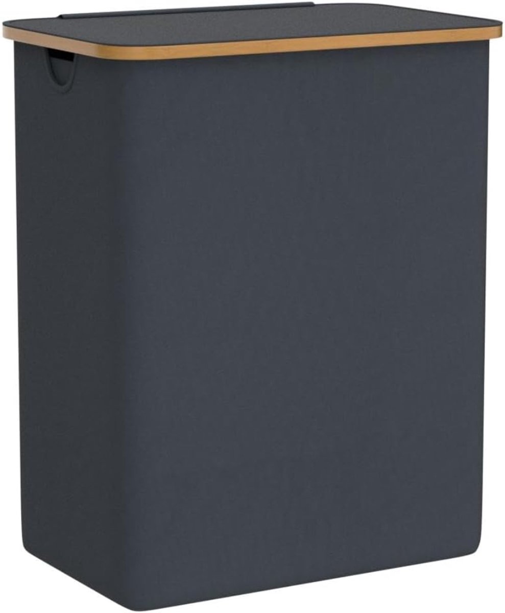 KLS® Wasmand 3 Vakken - Wasmand - Wasmanden - Zwart - 57cm x 37cm x 67cm