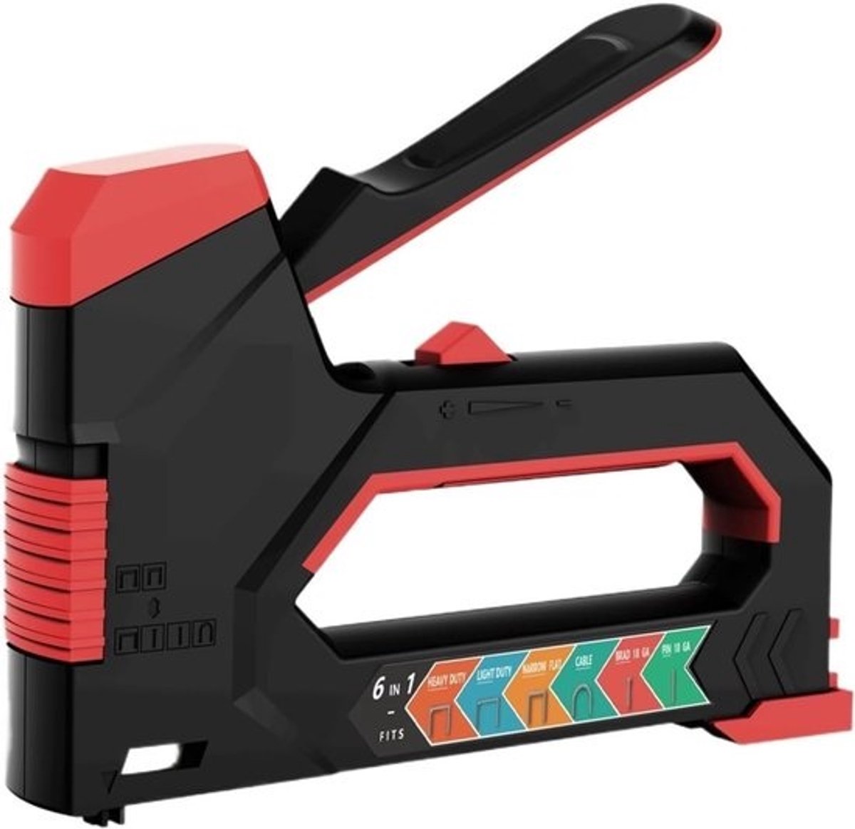 Nietpistoolset - Brad-schietpistool - Bekledingsreparatie - 6-in-1-functie - 6000 nietjes - Grijs