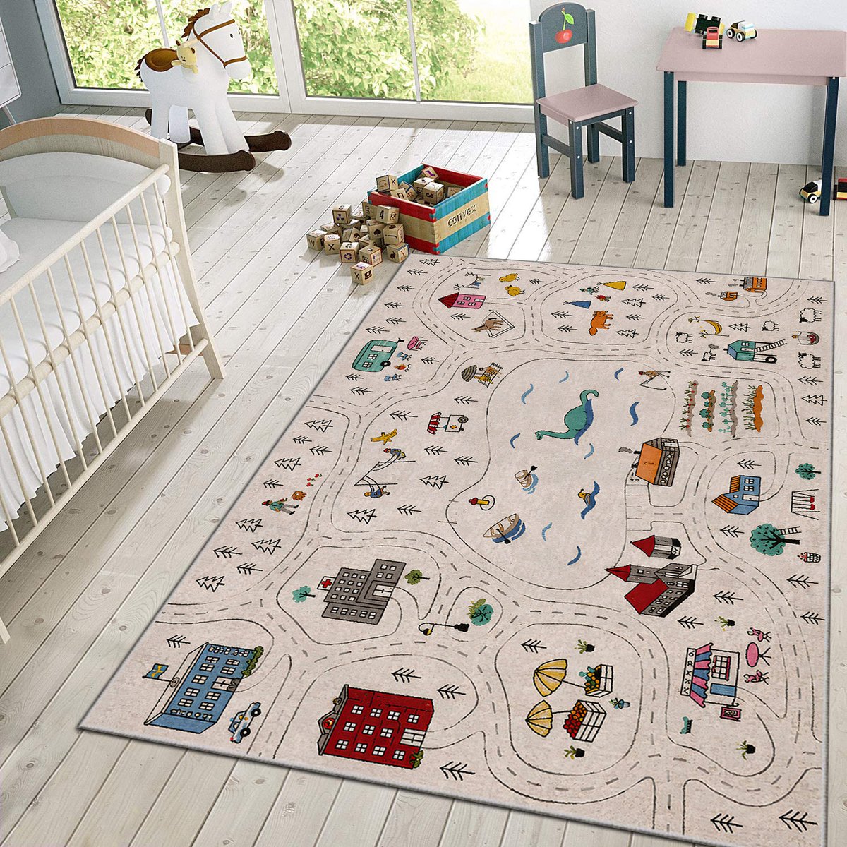 Vloerkleed Kinderkamer - Speelkleed Baby - Speelmat - Speeltapijt - Tapijt voor Kinderkamer - 120*180 cm - Vloerkleed Baby