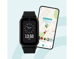 One2track Connect UP zwart | GPS horloge voor kinderen | Bekijk de locatie van je kind. Stel veilige zones in. En videobellen met de leukste smartwatch voor kinderen