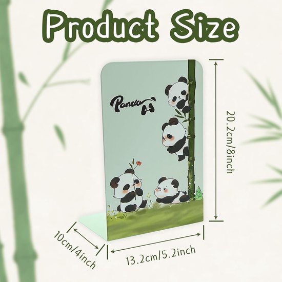 Creatieve Panda Boeksteunen van Metaal, Schattige Dierenontwerpen, Antislip en Stevige Boekorganizer voor School, Thuis en Kantoor, Perfect Cadeau voor Kinderen en Studenten — afbeelding 5