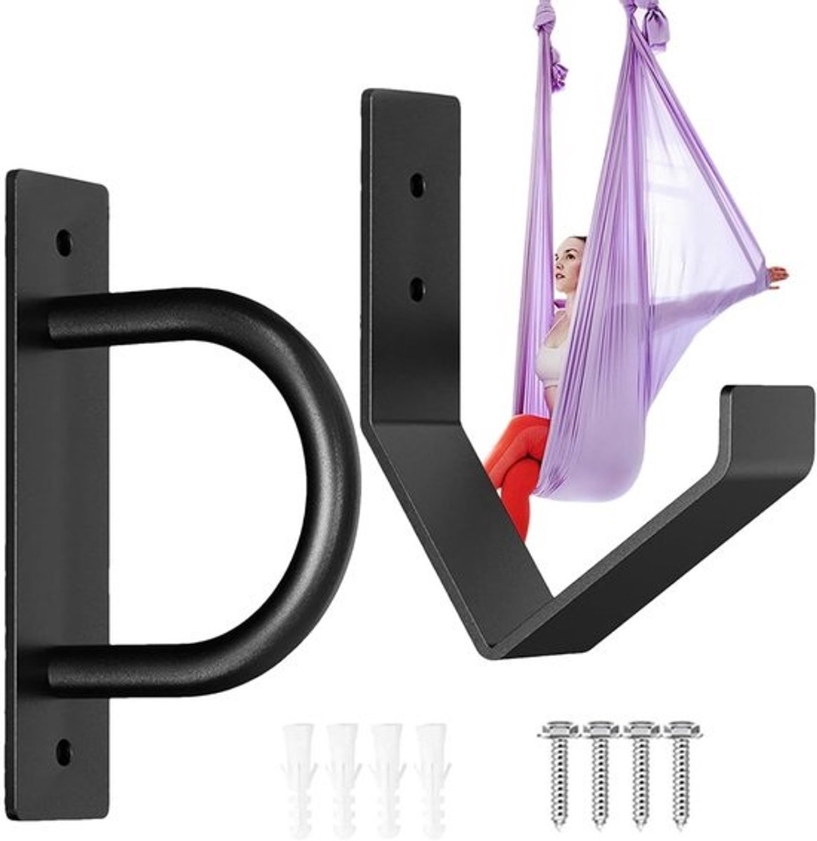 Battle rope organizer - Houder voor touwhal - Voor sporten thuis - Versterkt stalen frame - 27 x 21 x 7 cm
