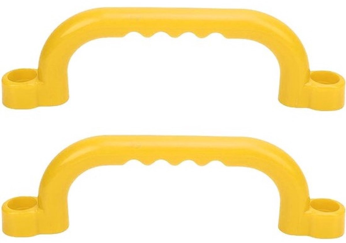 Klimgrepen voor kinderen - Handgrepen voor speeltoestellen - Voor buitenspelen - Veilige grip - 32 x 12 x 5 cm - Geel