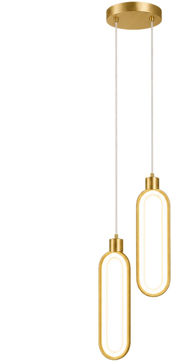 Lamor Hanglamp - Hanglampen - Gouden Lamp - Lampen - Woonkamer - Slaapkamer - Eetkamer - LED - Stijlvol - Luxe - Modern - Goud