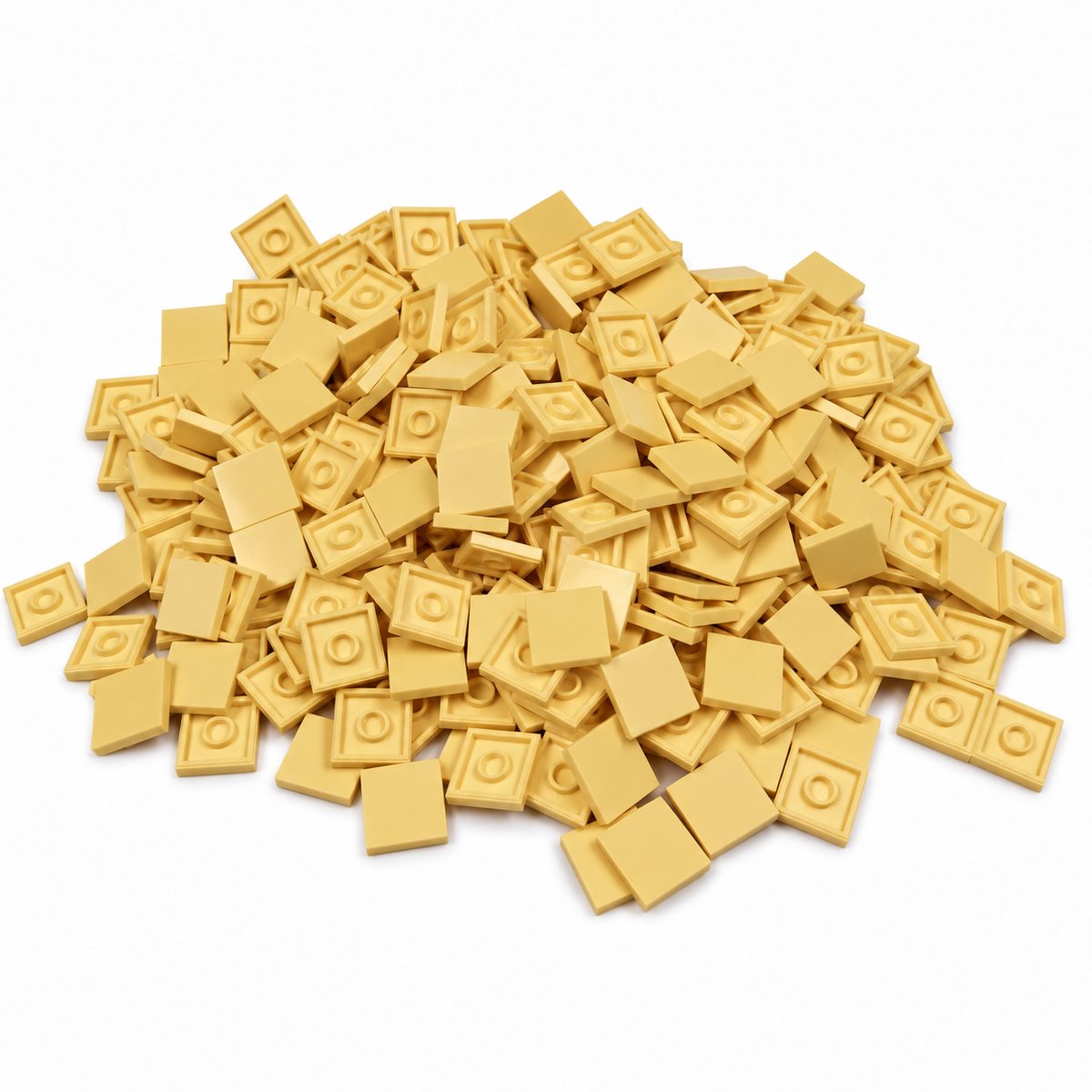 200 Bouwstenen 2x2 tile | Lichtgeel | Compatibel met Lego Classic | Keuze uit vele kleuren | SmallBricks