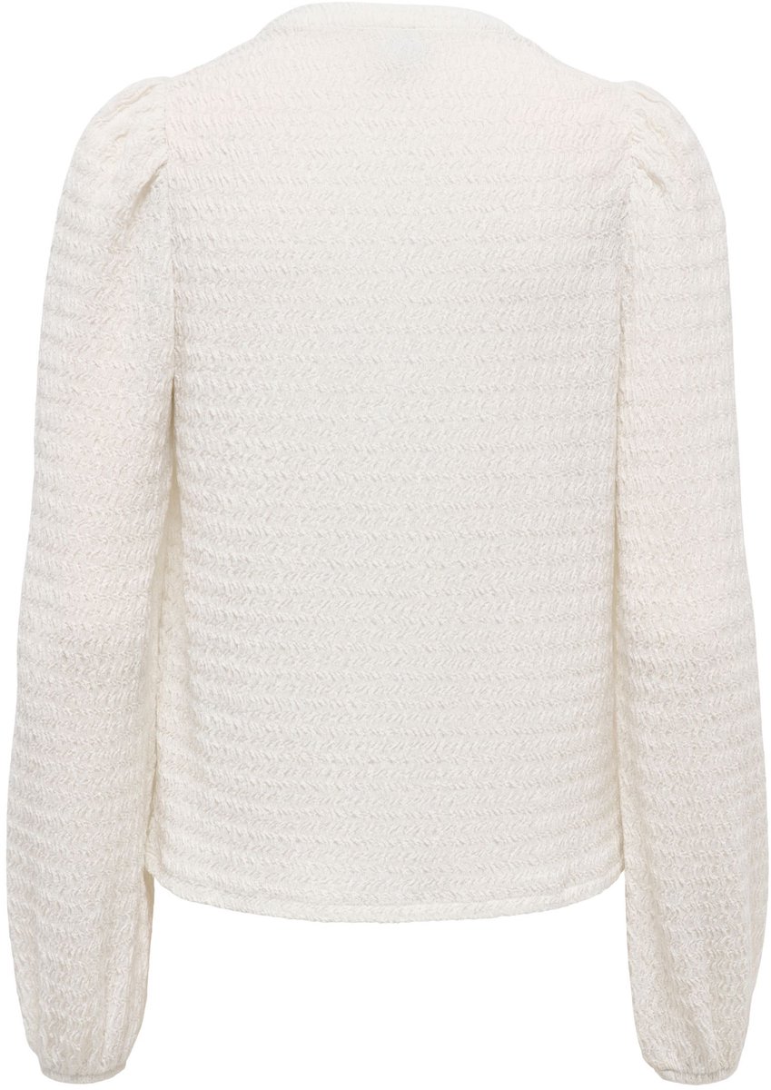 Only Blouse Onlilse L/s V-neck Top Jrs 15384066 Cloud Dancer Dames Wit