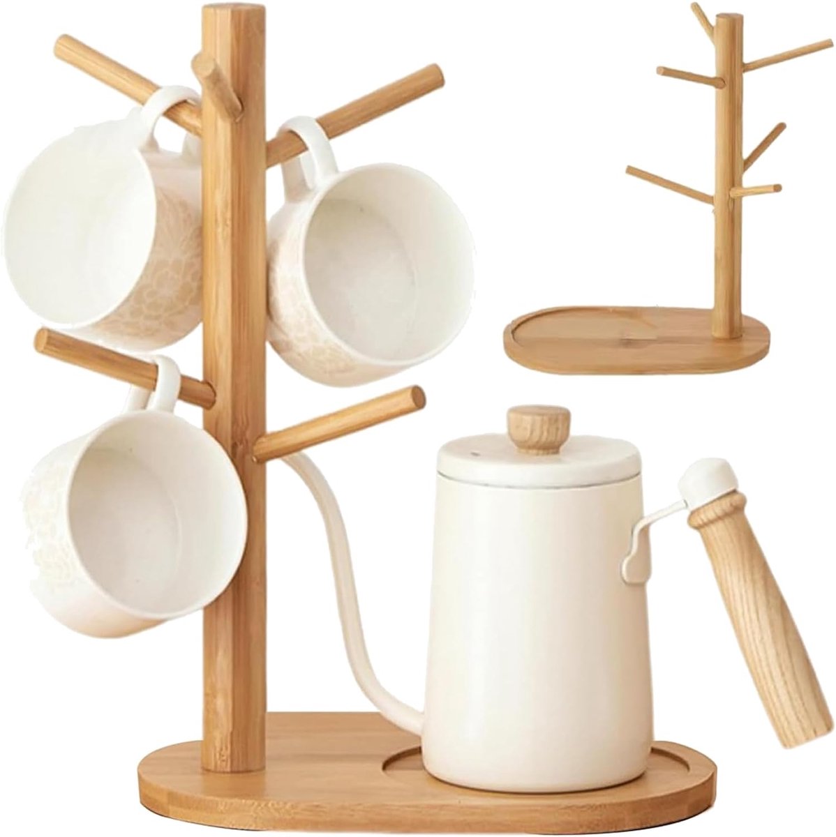 Cup stand, tree cup holder, cup stand, wood, tree cup holder, for kitchen, dining room, cafe, counter, offers space - ShopVlot