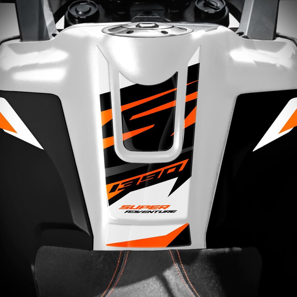 Az Graphishop Tank Pad 3D Resin Compatible with KTM 1390 Super Adventure S 2025-2026, Impact and Scratch Protection - ShopVlot