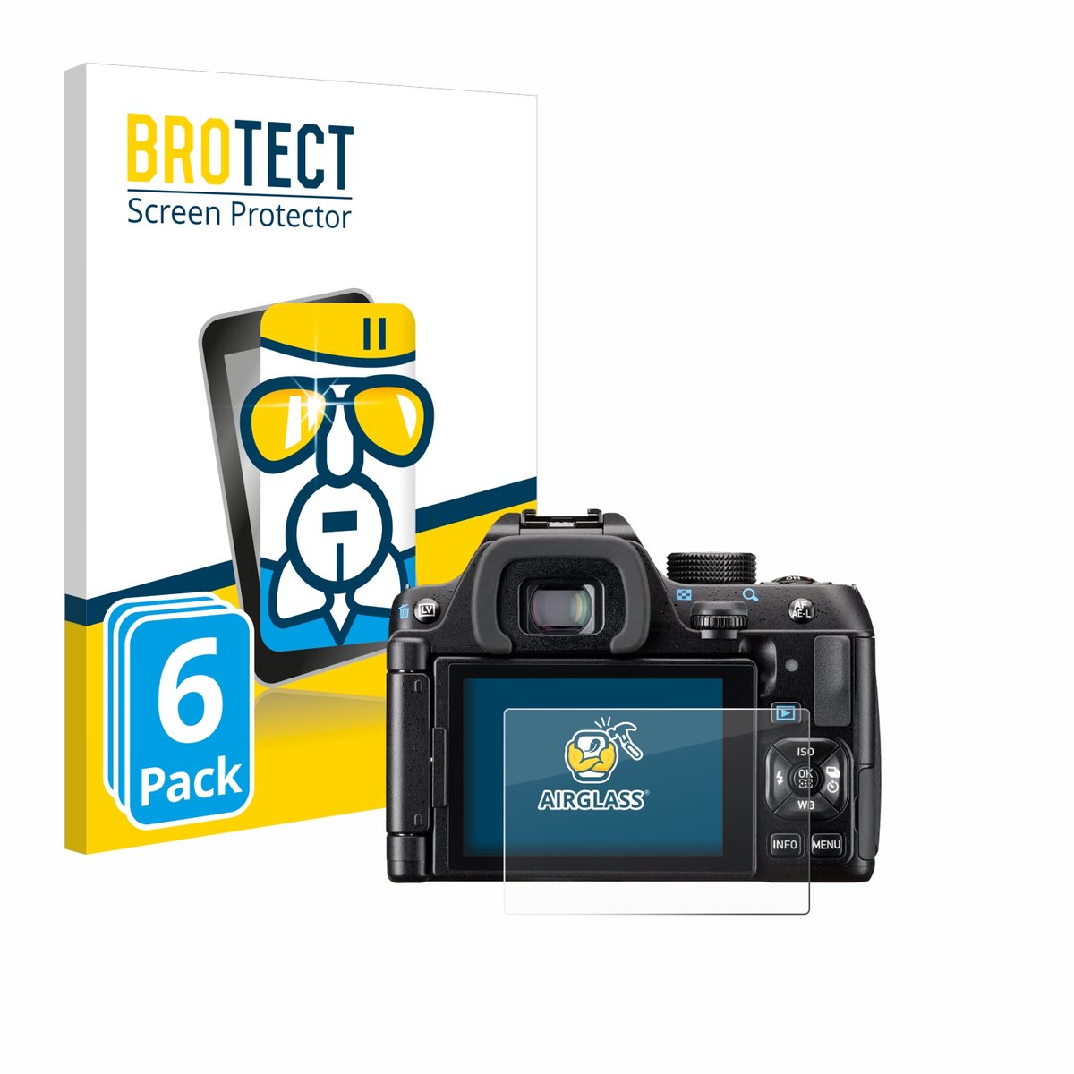 Screenprotector 6 Stuks voor Pentax KF Beschermglas transparant