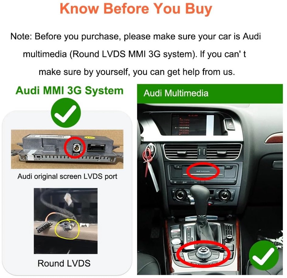 AUTOTOP Carplay Draadloze Android Auto Retrofit Kit voor Audi A4 B8 A5 Q5 2009-2016 met MMI 3G-systeem, adapter met - ShopVlot