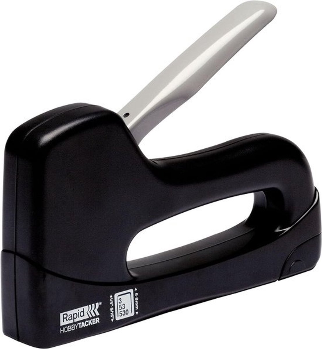 Handtacker voor hobbygebruik - Nietpistool - Tacker - Voor klusprojecten en stofferen - Licht - Compact ontwerp - Voor nieten van 4-8 mm - Zwart