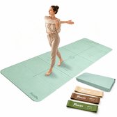 FunLife 7-delige Opvouwbare Yogamat 190 x 66 cm - 10 mm Dik - Fitnessmat met 3 Weerstandsbanden - Antislip Gymnastiekmat voor Yoga, Pilates, Stretching, Fitness en Home Workout - Sage Flow