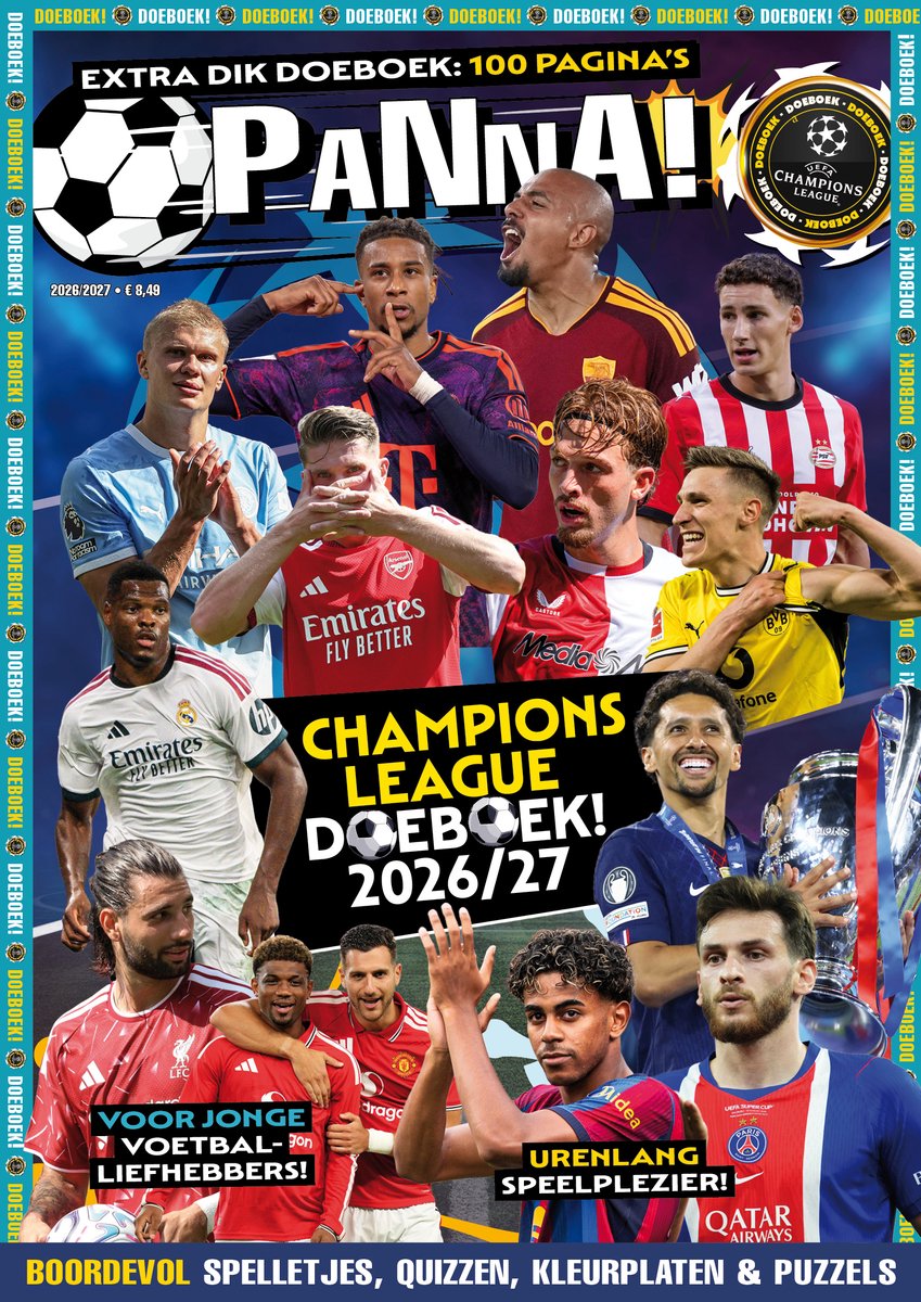 PANNA! Champions League Doeboek 2026/2027 - Tijdschrift - Voetbal - Puzzelboek