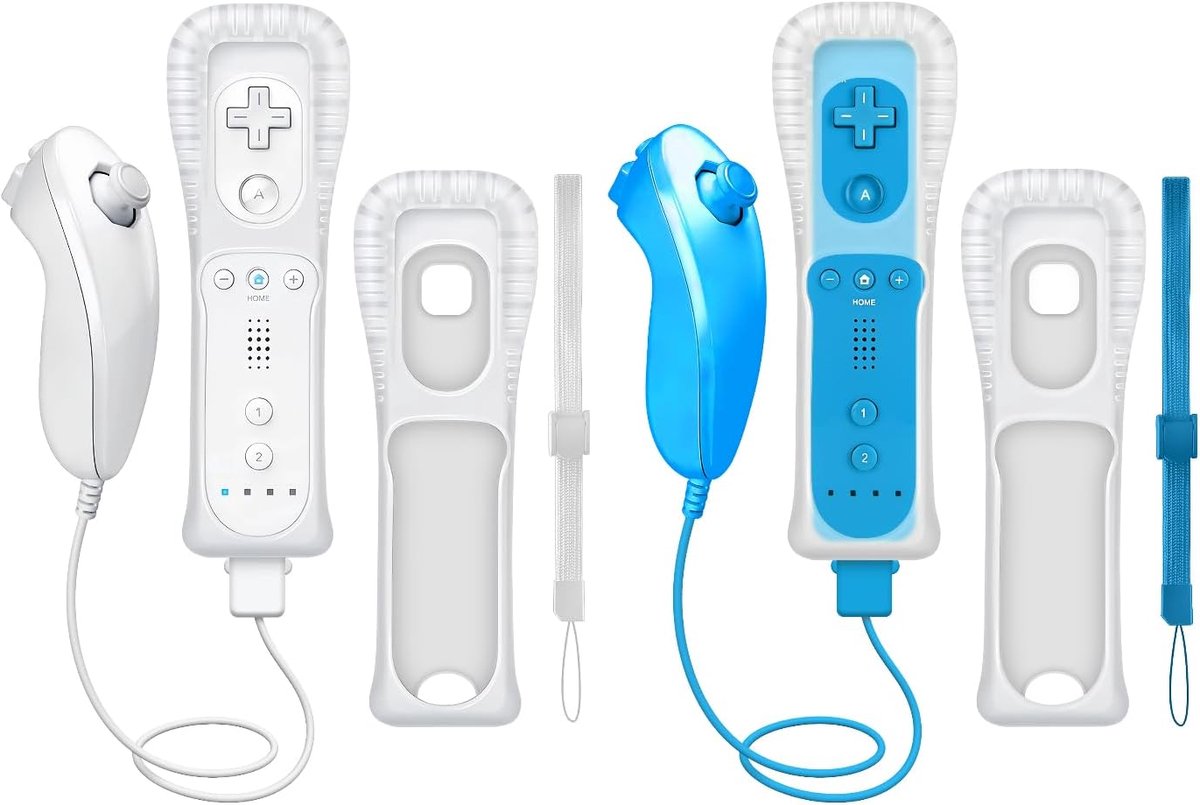 CLVIZCXOM Set van 2 afstandsbediening voor Wii U/Wii Remote met MotionPlus - ShopVlot