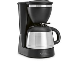 Barista Koffie & Techniek Koffiezetapparaat 830 watt - 1 l | compact filterkoffiezetapparaat voor gemalen koffie | Koffiezetapparaat voor 8 kopjes - met dubbelwandige roestvrijstalen thermoskan & permanentfilter