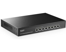 MokerLink 8-Port 10 Gigabit Managed Switch, Supports 10G/5G/2.5G/1000M Auto-Negotiation, 160Gbps Bandwidth, Smart Web - ShopVlot
